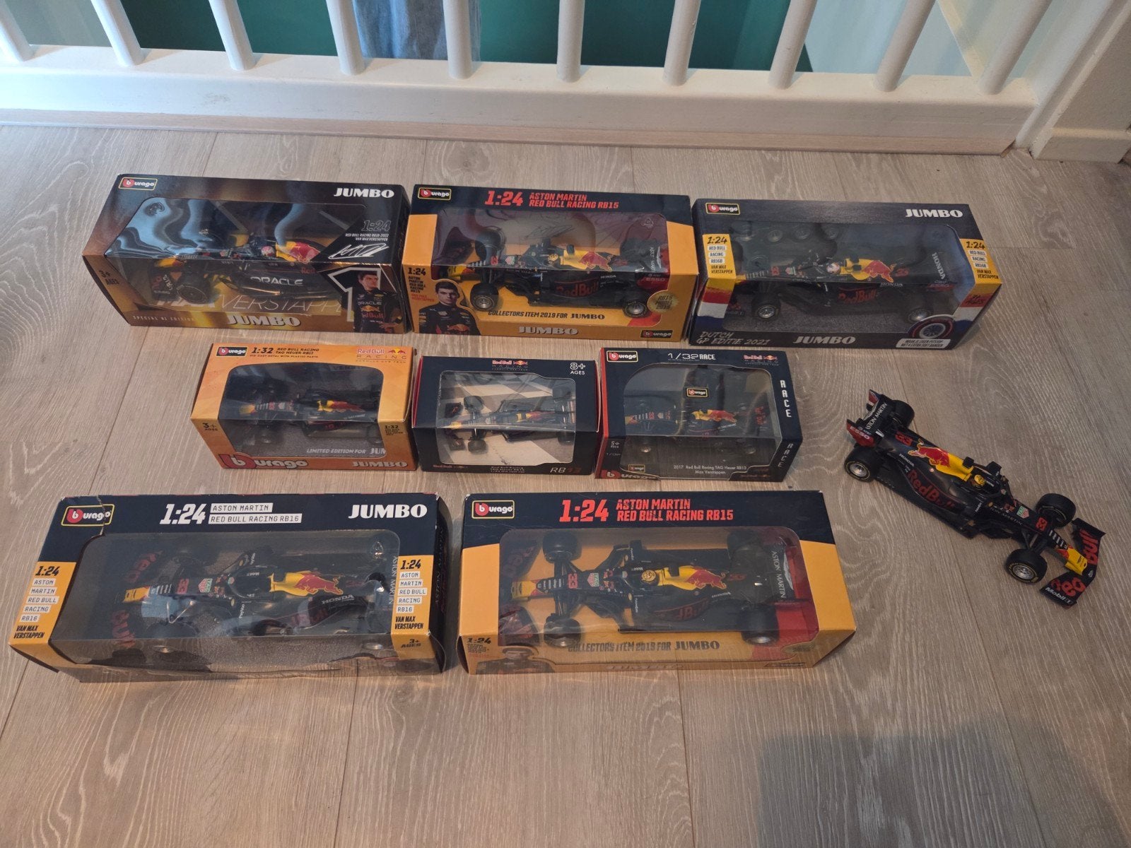 9x Max Verstappen auto's, Ophalen of Verzenden, Gebruikt, Formule 1