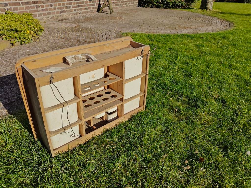 Vintage kruideniersrek met opbergvakken meer dan 100 jaaroud, Ophalen