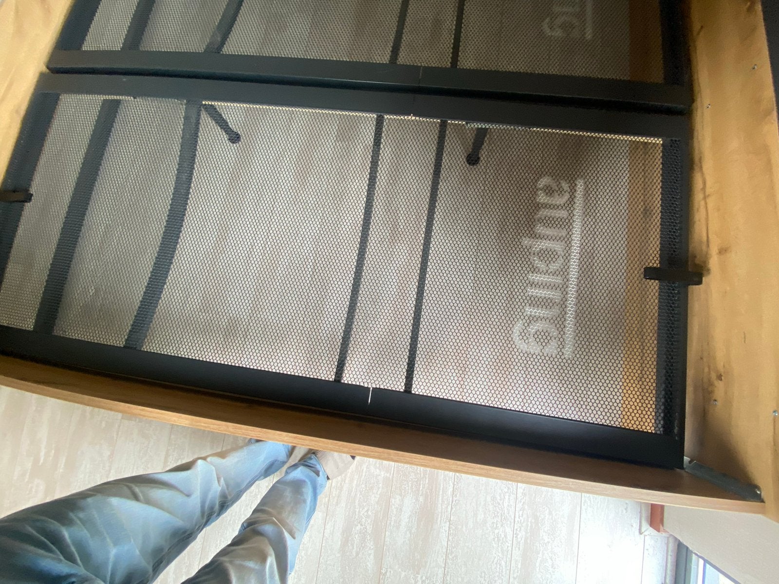 Tweepersoonsbed 180x200 met 2 verstelbare spiralen, Huis en Inrichting, Ophalen, Bruin, Tweepersoons, 180 cm