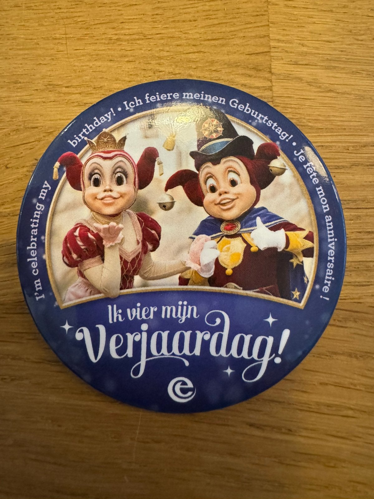 Efteling verjaardag button, Ophalen of Verzenden, Zo goed als nieuw, Button of Speldje