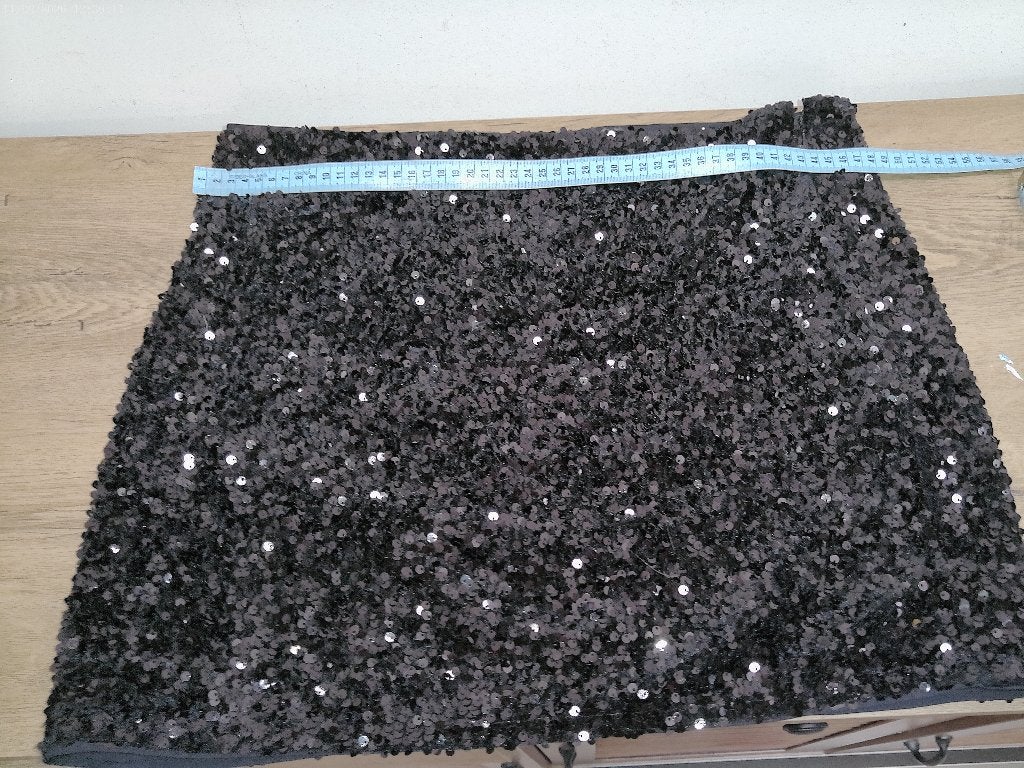 nieuw zwart pailletten rokje maat 44 H&M, H&M, Zwart, Maat 42/44 (L), Nieuw