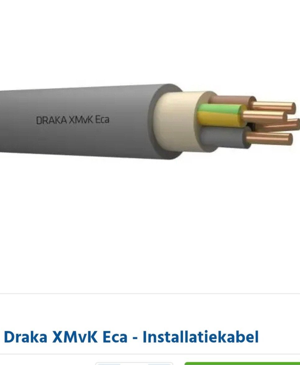 Draka XMvK Eca Installatiekabel 4G 1,5 mm² Grijs 100M, Ophalen