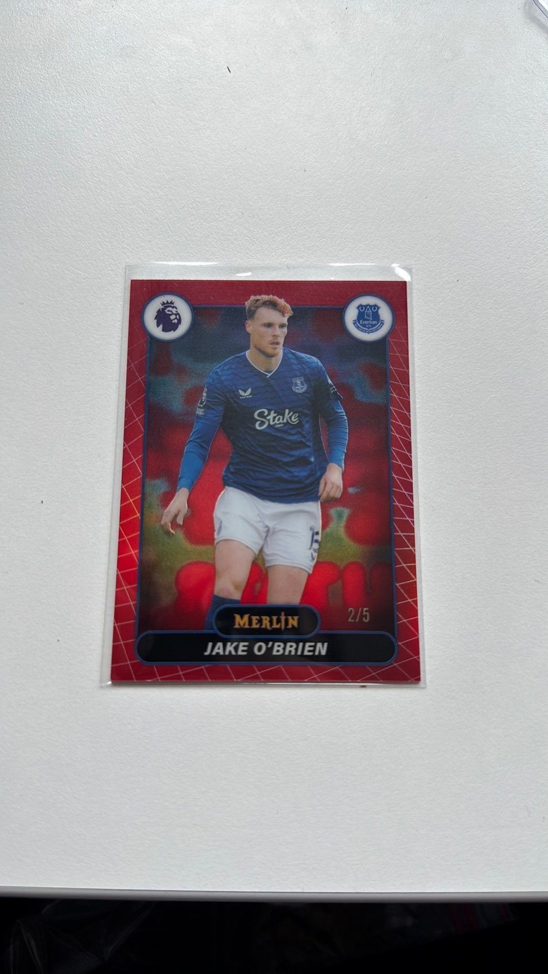 Topps Chrome Merlon Jake O’Brien Everton /5, Ophalen of Verzenden, Zo goed als nieuw
