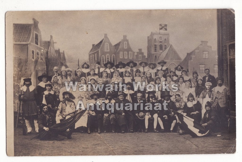 Fotokaart Brielle Den Briel opvoering toneelstuk, Gebruikt, Verzenden, Foto, Voor 1940
