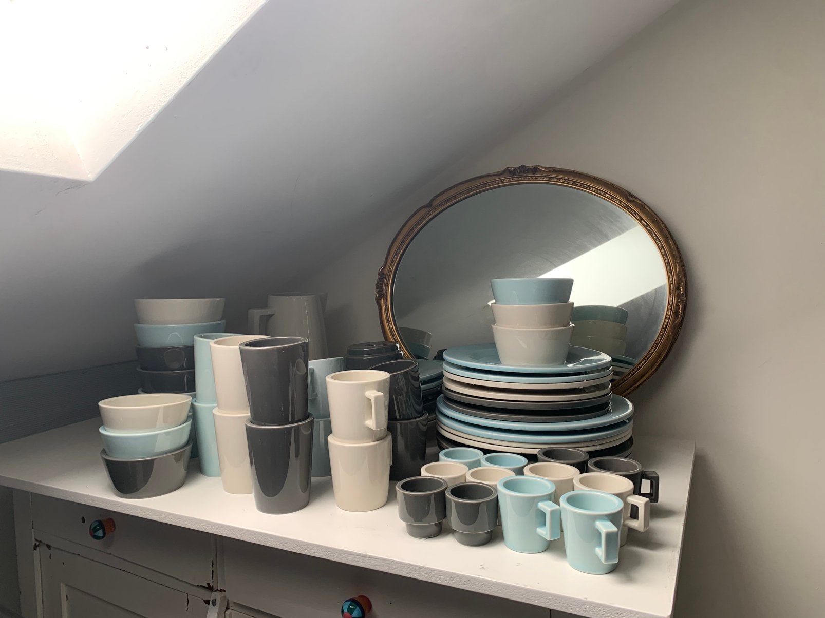 Compleet (57-delig/6p.) servies DIK van Piet Hein Eek, Ophalen, Zo goed als nieuw, Aardewerk, Overige stijlen