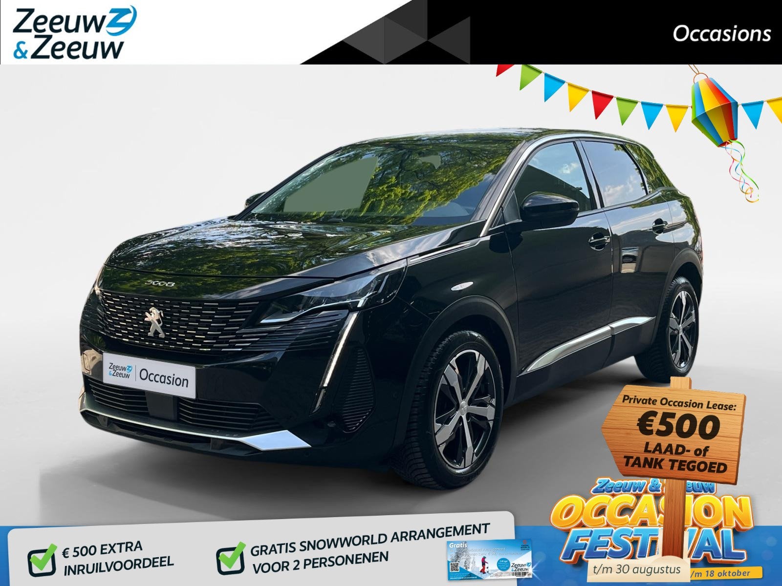 Peugeot 3008 1.2 PureTech Allure Pack | Navigatie | Carplay, Auto's, Voorwielaandrijving, Gebruikt, 1199 cc, Leder en Stof