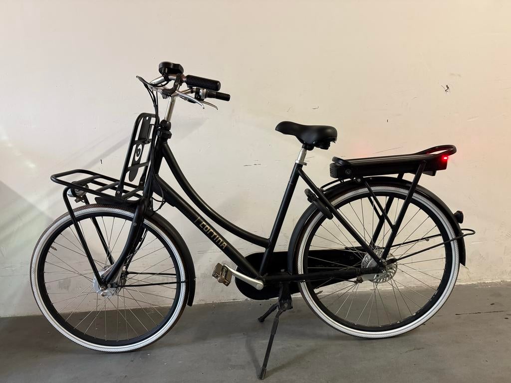 Elektrische Cortina E-U4 Transportfiets 57cm, matt zwart, 55 tot 59 cm, Ophalen, Gebruikt, Cortina