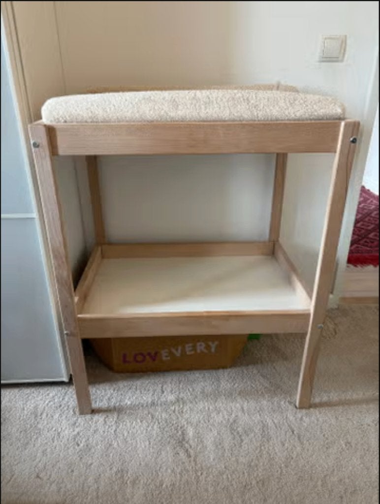Changing table with organic matress and topper, Ophalen, 105 cm of meer, Minder dan 50 cm, 100 cm of meer