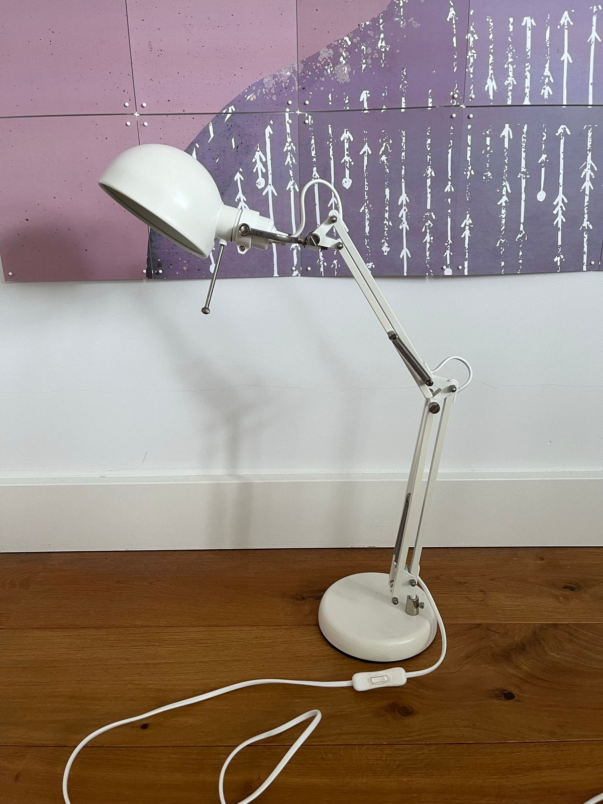 IKEA Forsa bureaulamp - Wit - Zo goed als nieuw, Bureaulamp, Verstelbaar, Wit, Ophalen of Verzenden