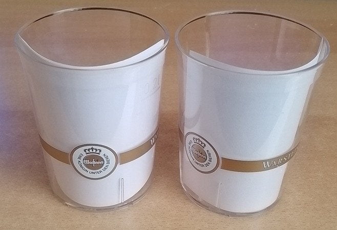 Partij van 600 stuks hard plastic bierbekers 0,2L Warsteiner, Ophalen, Nieuw, Glas of Glazen, Overige merken