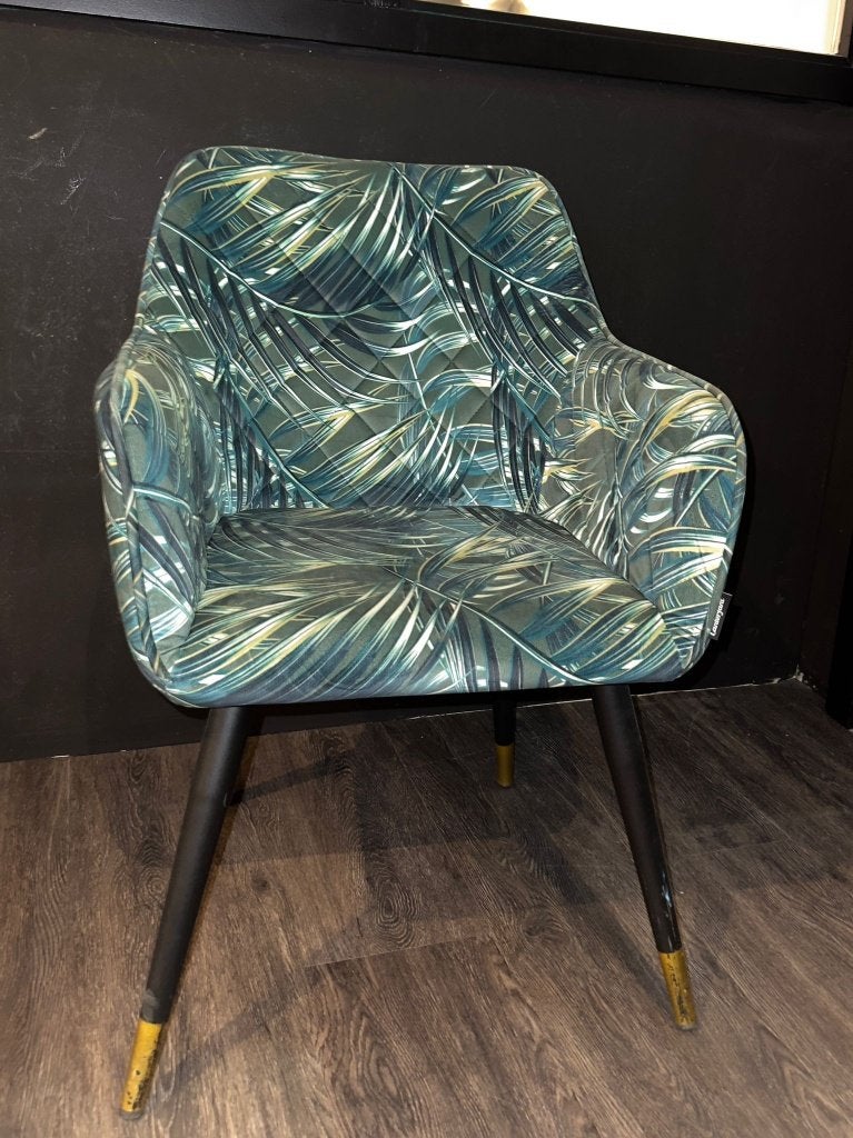 Eetkamerstoelen met botanische print, Ophalen, Gebruikt, Overige kleuren, Luxe