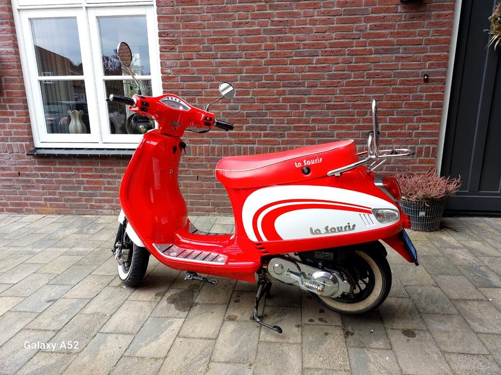 La Souris snorscooter, rood/wit, Ophalen