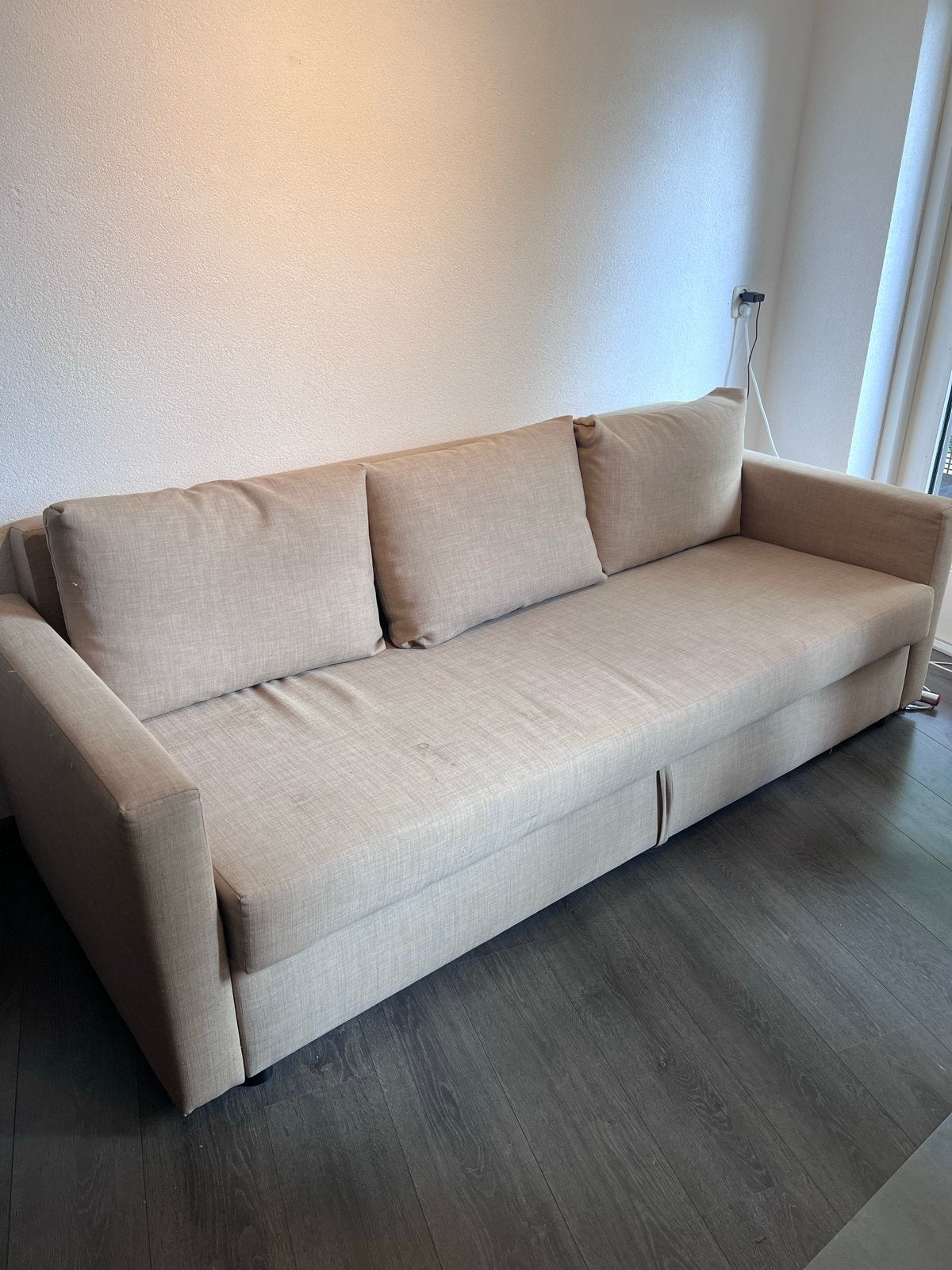 Comfortabele slaapbank - Beige, Ophalen, Gebruikt, Beige, Tweepersoons