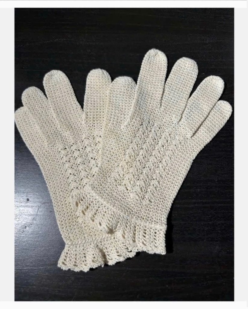 Antieke Gehaakte Handschoenen - Vintage Stijl, Antiek en Kunst, Ophalen of Verzenden