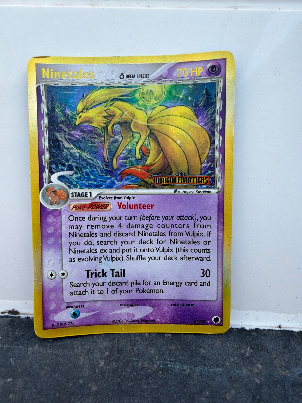 Ninetales (Delta Species) 8/101 EX Dragon Frontiers Holo, Hobby en Vrije tijd, Verzamelkaartspellen | Pokémon, Ophalen, Gebruikt