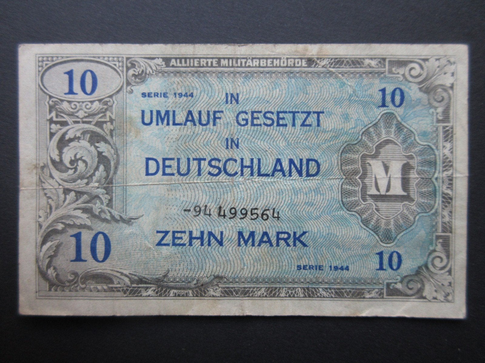 10 Mark 1944 Duitsland AMC p-194d (01) WW2, Verzenden, Duitsland, Los biljet