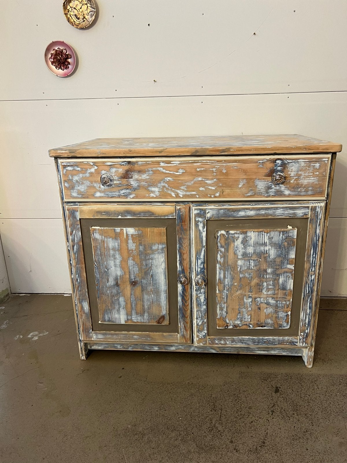 Uniek houten dressoir met lade en deuren, Ophalen of Verzenden