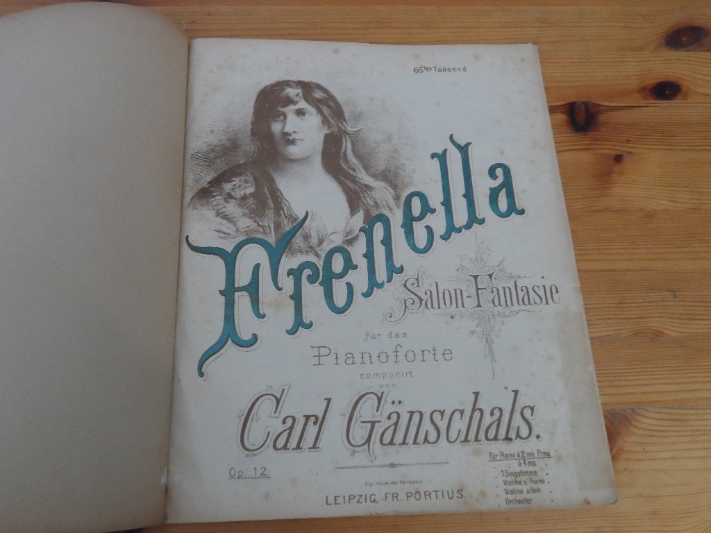 Carl ganschals - portius leipzig, Gebruikt, Ophalen of Verzenden, Artiest of Componist, Piano