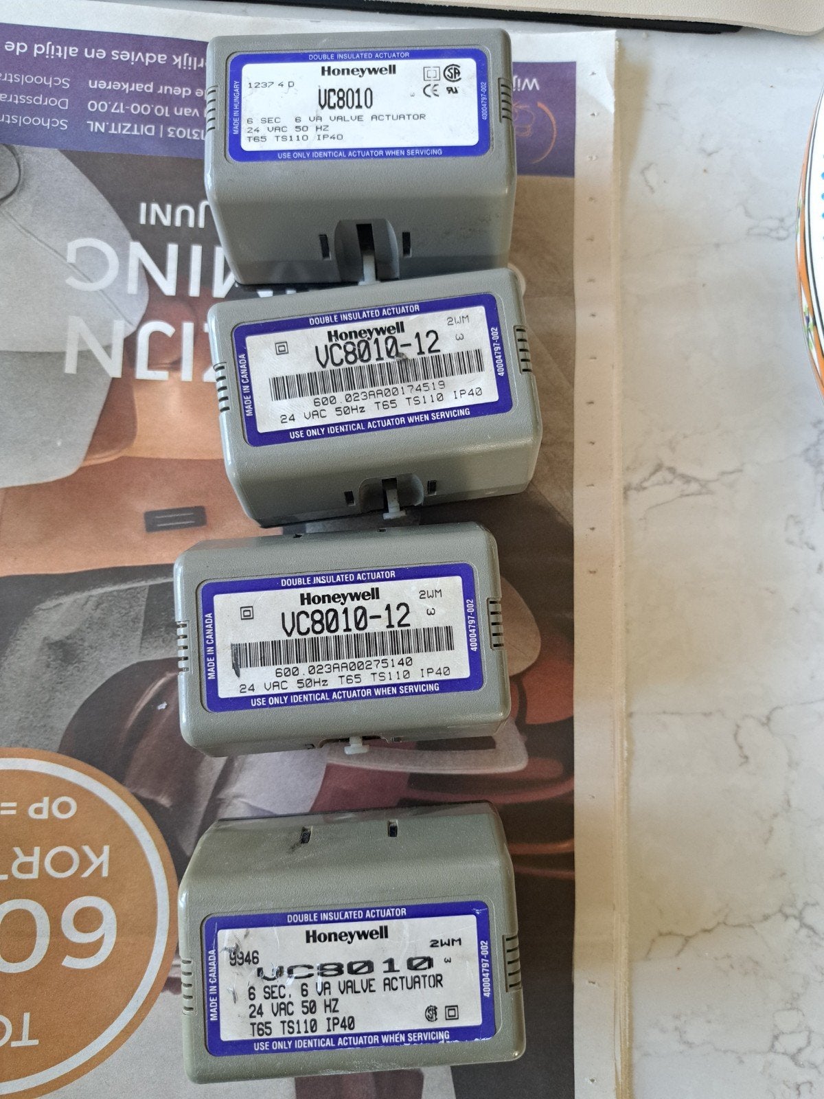 Honeywell VC8010-12 Klepactuator 4x, Ophalen, Overige typen