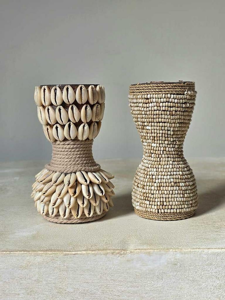Windlicht boho schelpen 1 uit Bali, Ophalen of Verzenden, Tropical home, 6951nk, Nieuw
