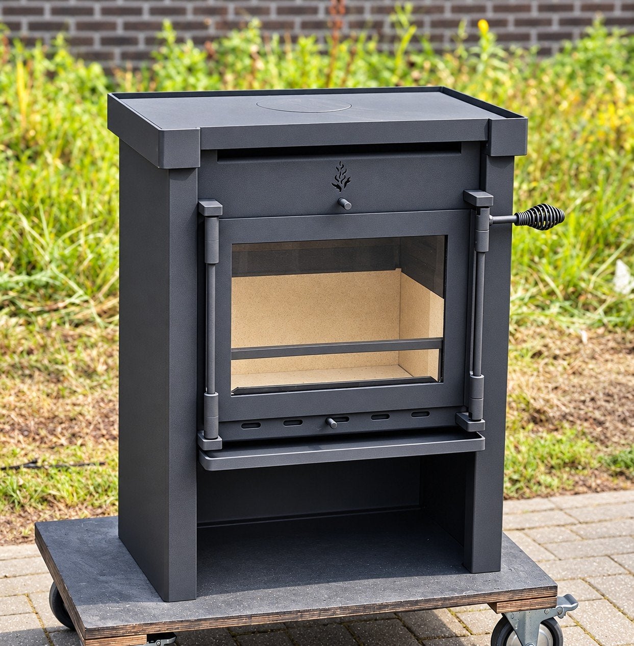 Houtkachel Beaufort 8kW, Huis en Inrichting, Ophalen, Houtkachel, Zo goed als nieuw, Vrijstaand