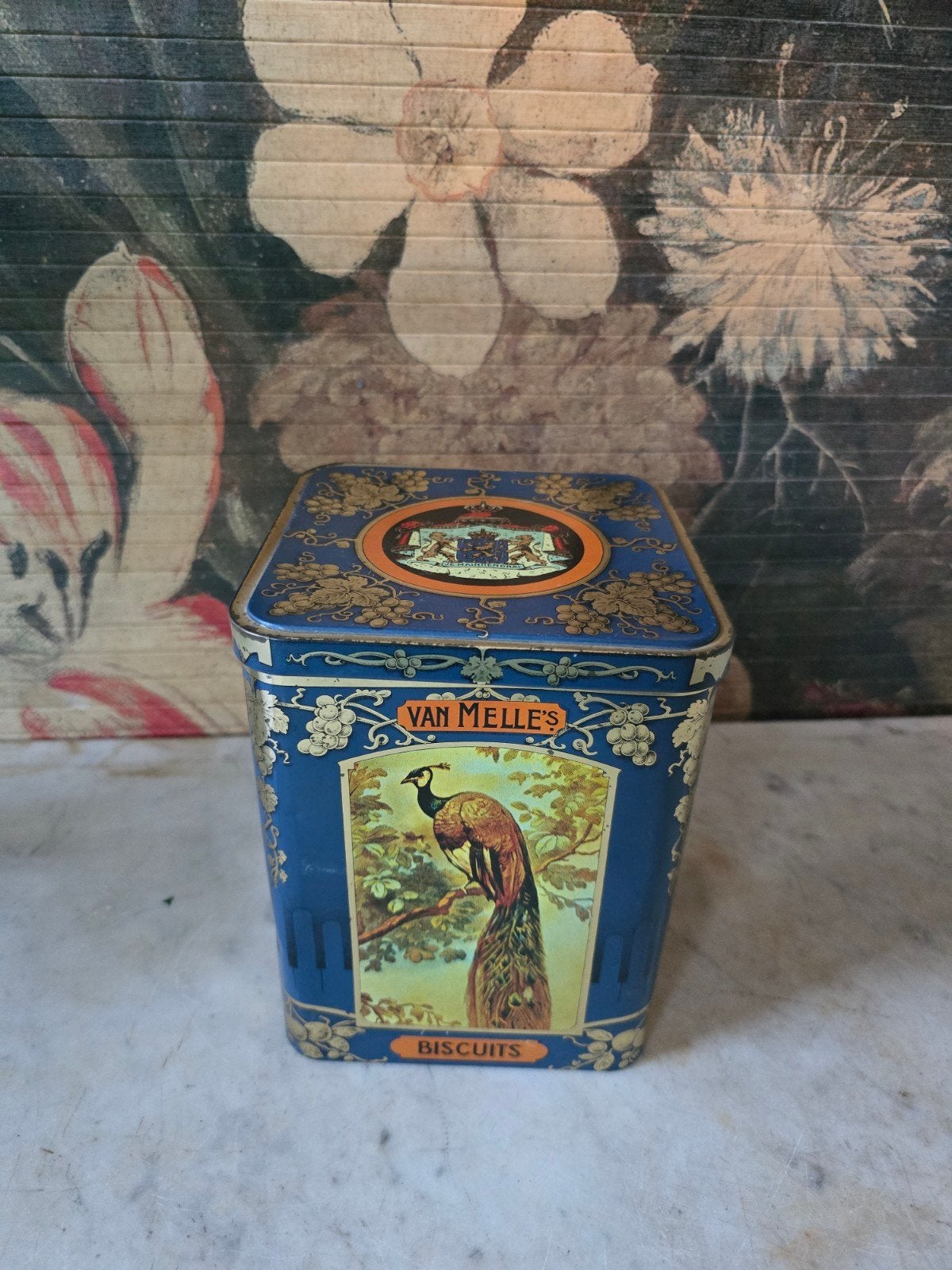 van Melle's biscuits koektrommel, Ophalen of Verzenden, Gebruikt, Overige