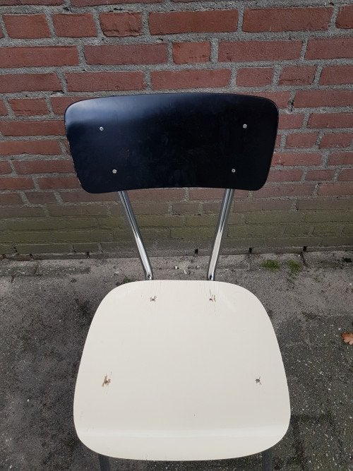 stoel vintage jaren 60 zwart, Ophalen of Verzenden