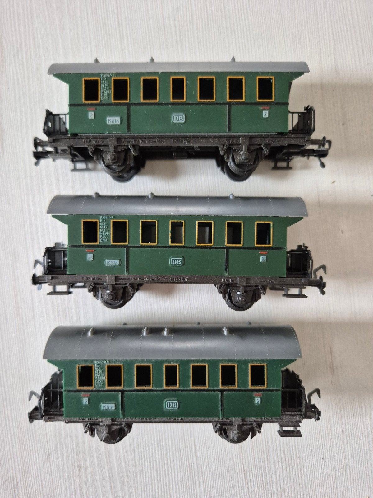 7 Fleischmann H0 DB rijtuigen 5001/5301, Gebruikt, Gelijkstroom, Fleischmann, Wagon