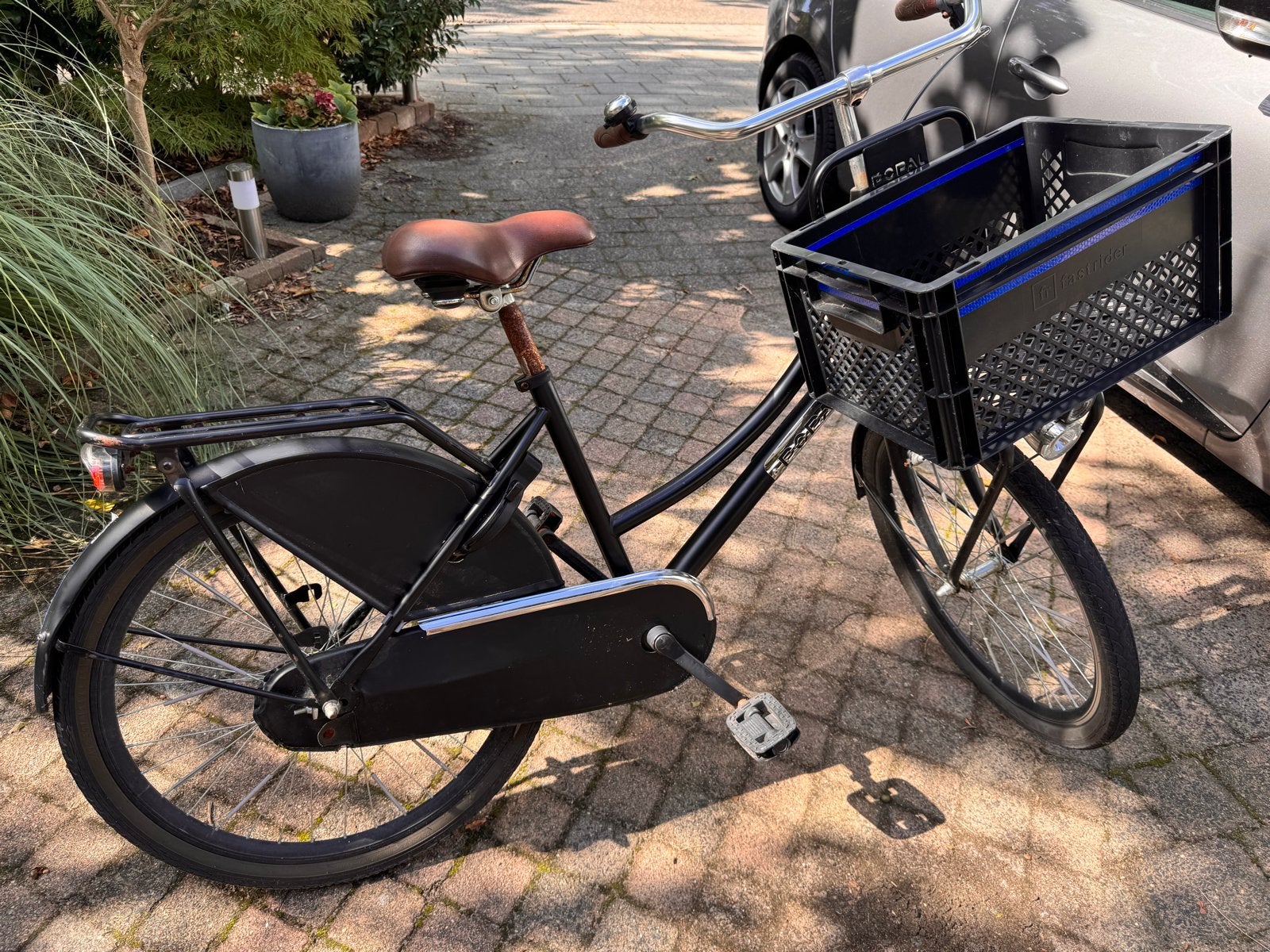 24 inch Popal zwarte meisjes transportfiets, Ophalen, Gebruikt, Terugtraprem, 24 inch