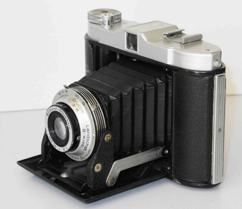 Franca Solida Record 6x6 balg camera, Ophalen of Verzenden, Gebruikt, Compact, Overige Merken