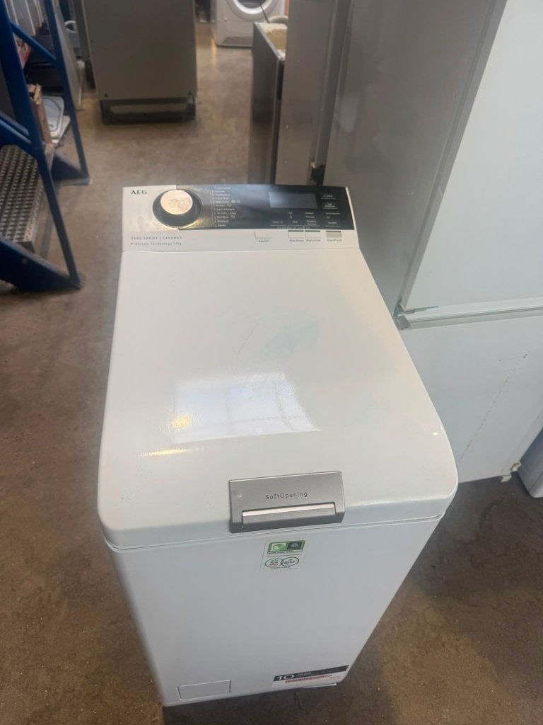 AEG Wasmachine schoon garantie bezorging bovenlader, Bovenlader, Ophalen of Verzenden, Zo goed als nieuw, 85 tot 90 cm