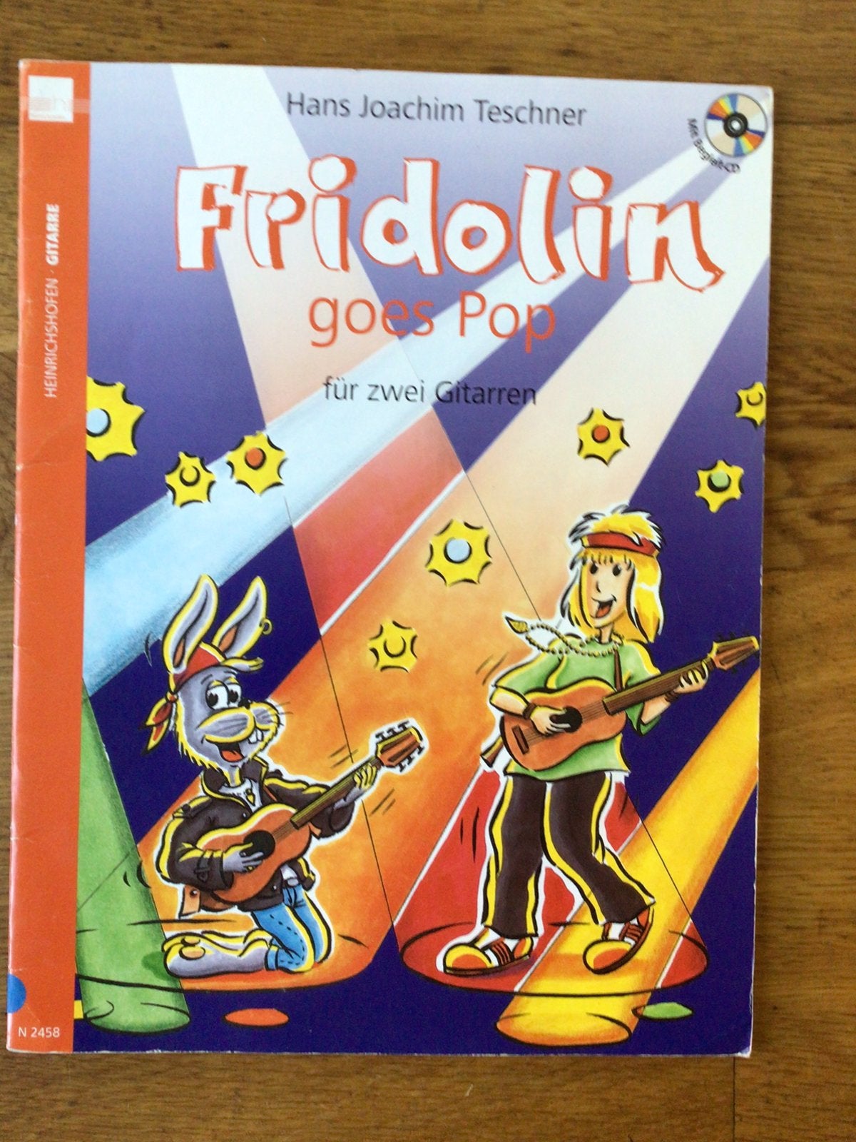 Teschner, Fridolin goes pop, voor 2 gitaren, incl cd, Gitaar, Ophalen of Verzenden, Zo goed als nieuw, Thema