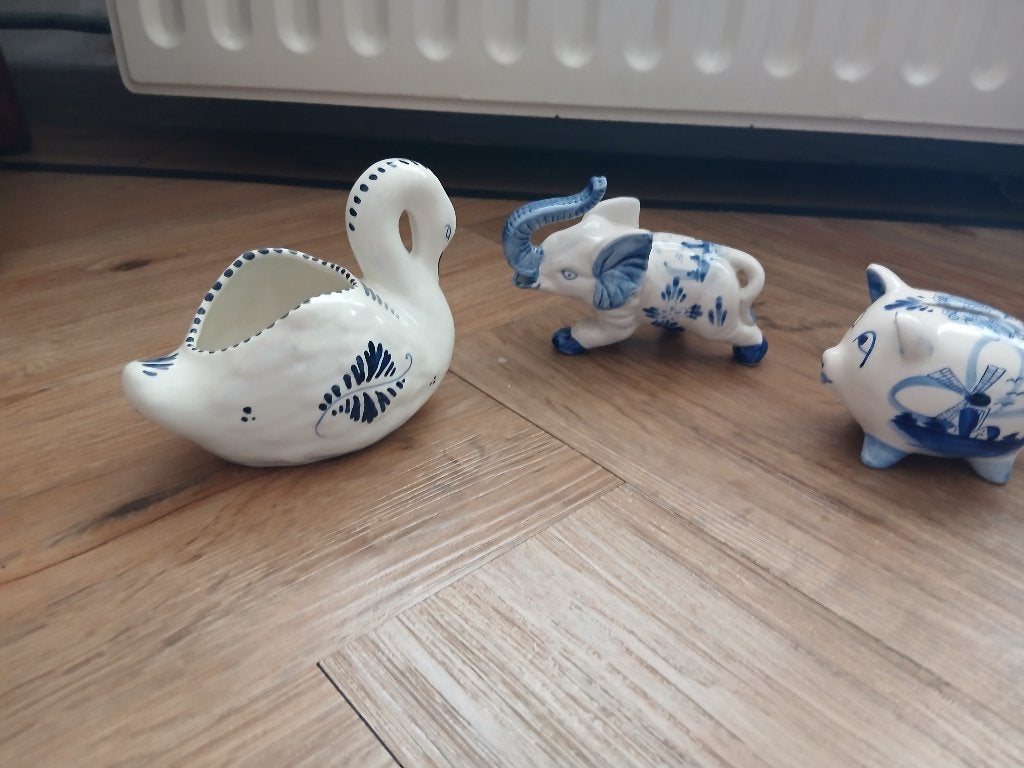 Delft blauwe beeldjes, Verzamelen, Beelden en Beeldjes, Ophalen of Verzenden, Gebruikt, Dier