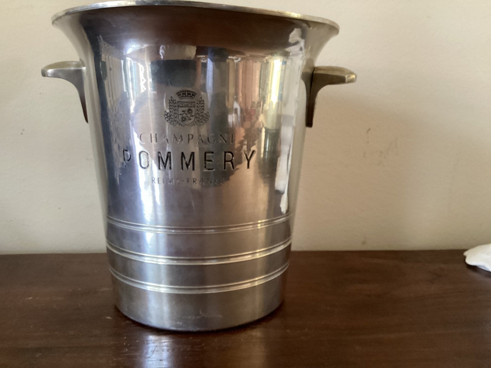 Champagnekoeler “Pommery Reims”, Gebruikt, Ophalen of Verzenden, Minder dan 5 flessen, Metaal