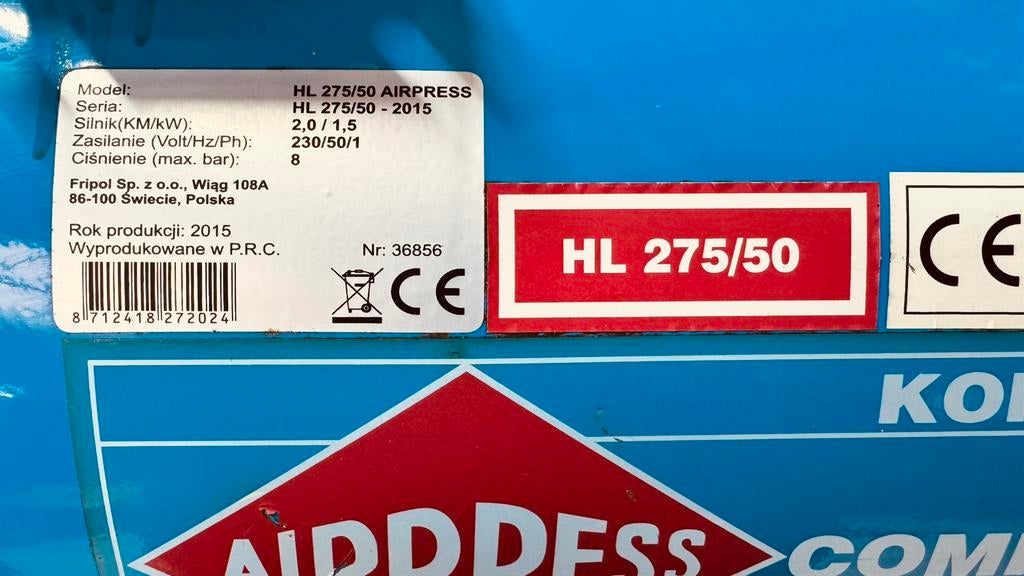 Airpress compressor / motor 1.5kw zonder tank, Ophalen, 6 tot 10 bar, Zo goed als nieuw, 25 tot 100 liter