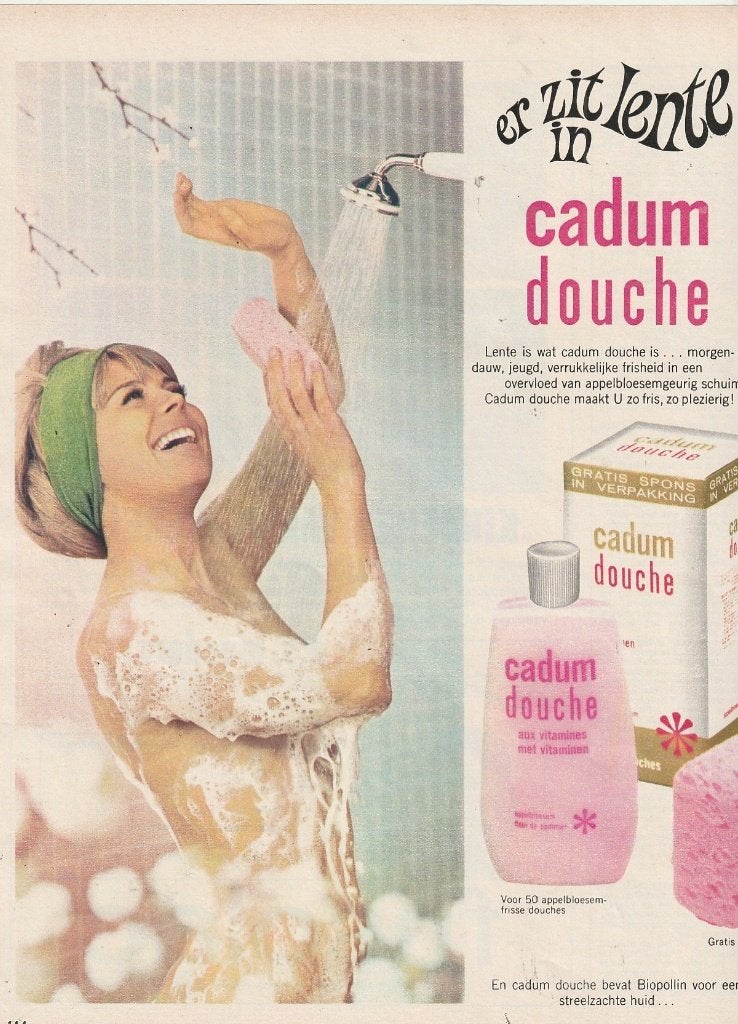 Retro reclame 1968 Cadum douchezeep naakte vrouw, Verzamelen, Verzenden, Overige typen