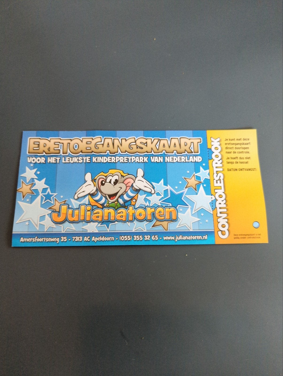 Toegangskaart Julianatoren, Tickets en Kaartjes, Eén persoon, Ticket of Toegangskaart