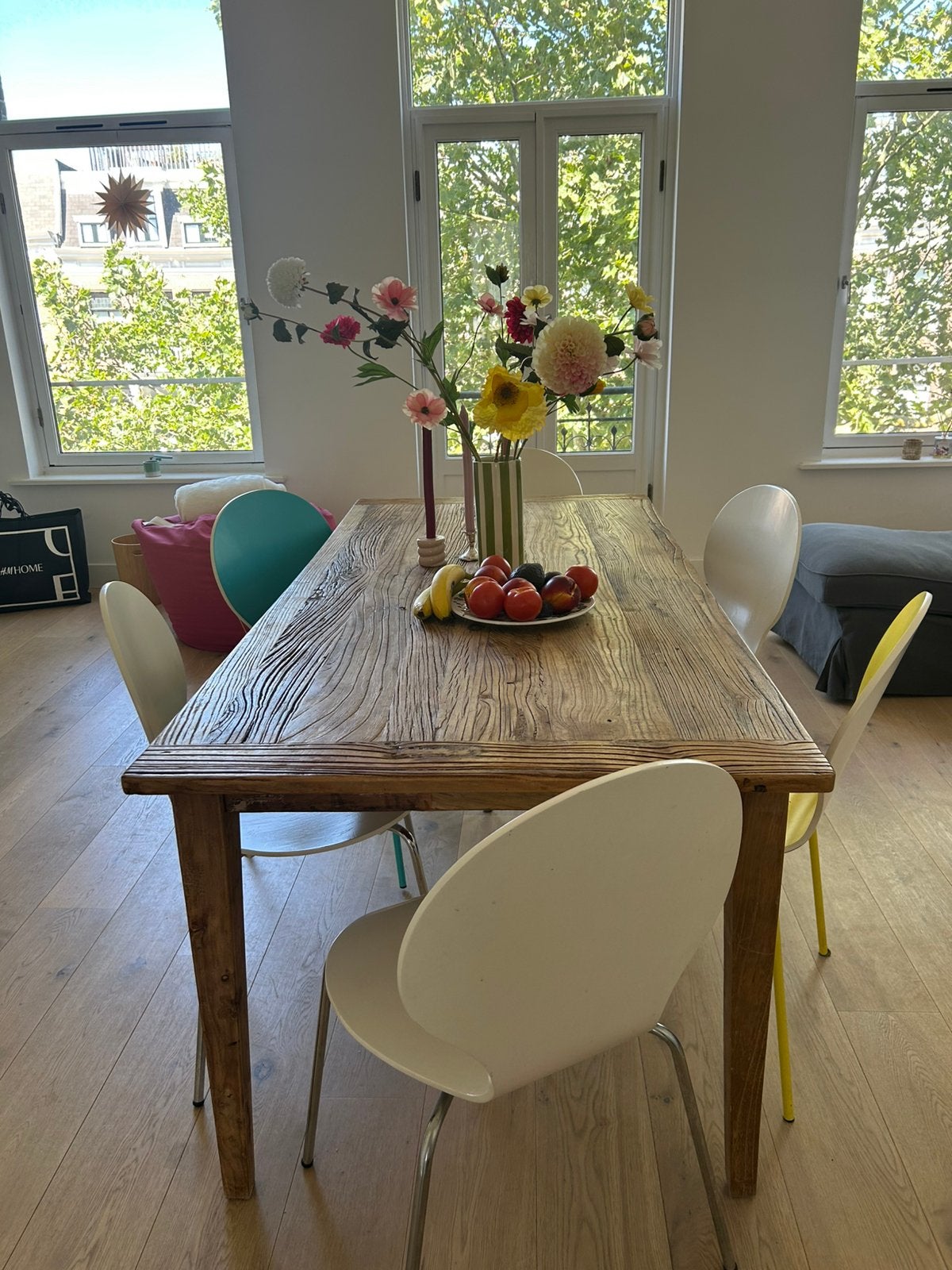 Wooden dining table, Ophalen, Gebruikt, 50 tot 100 cm, Vijf personen of meer
