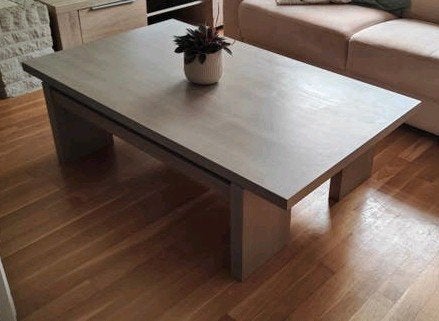 Salontafel 135x80 cm - Stijlvol en Ruim, Ophalen, Gebruikt, 100 tot 150 cm, 50 tot 100 cm