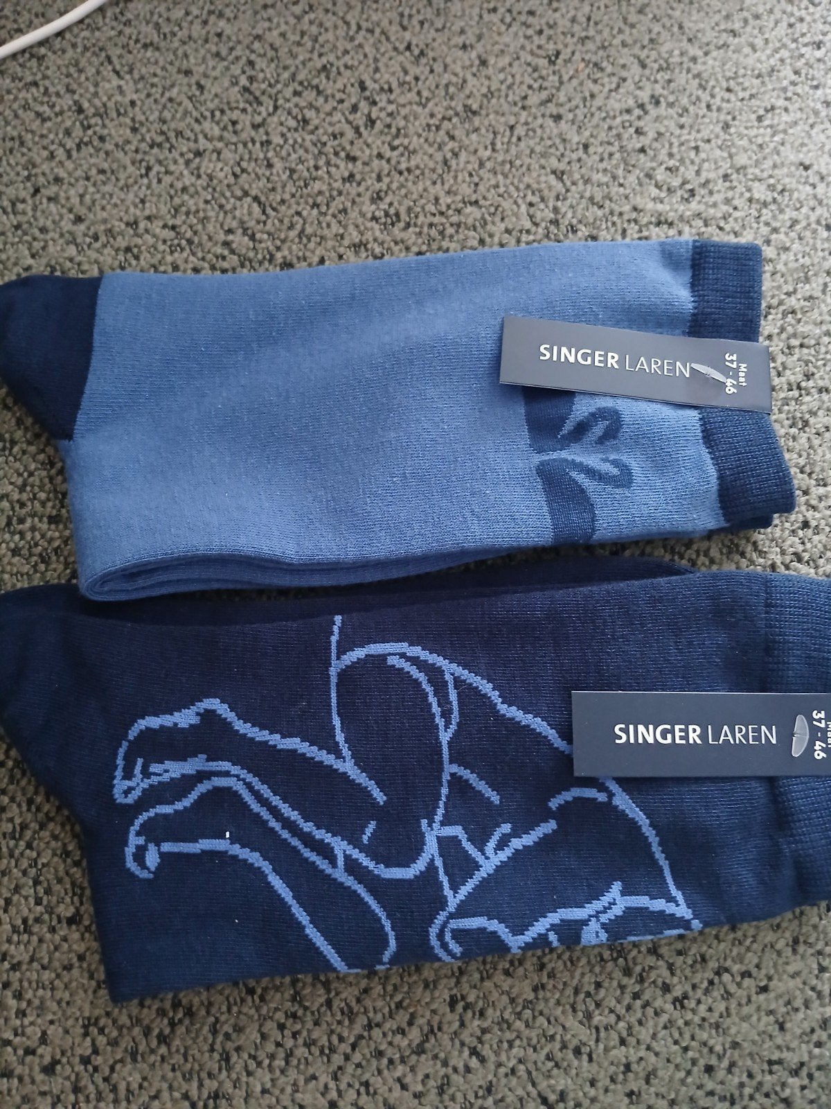 2 paar Singer Laren museumsokken, Ophalen of Verzenden, Nieuw, Maat 39 t/m 42, Blauw