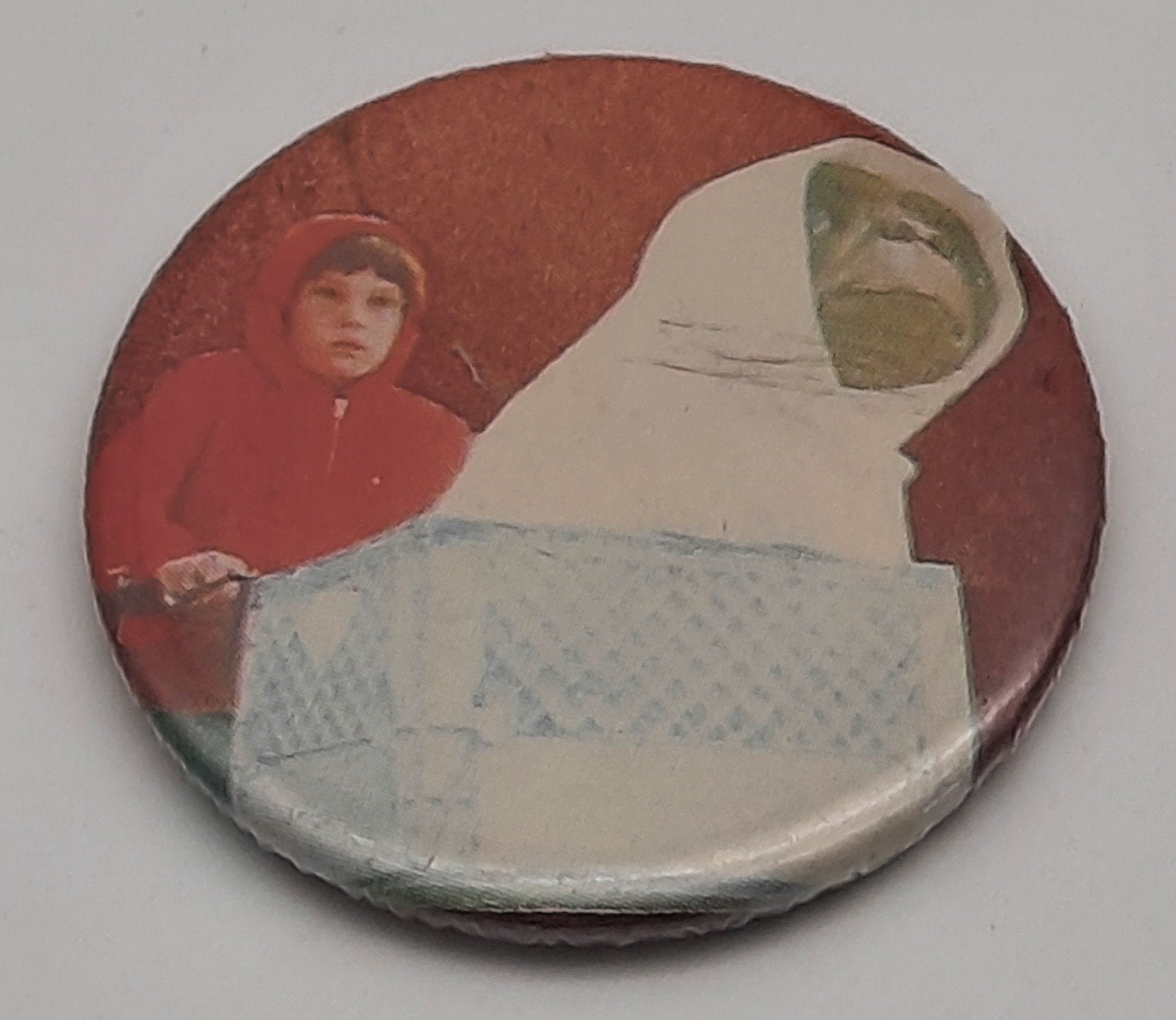 Vintage Button E.T. The Extra-Terrestrial 1982, Ophalen of Verzenden, Gebruikt, Overige onderwerpen, Button
