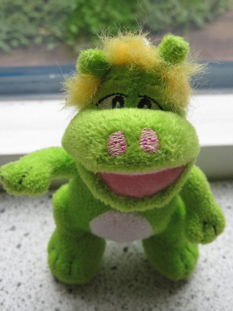 Sleutelhanger met Dinosaurus Dino Draak merk Living Puppets, Groen, Overige typen, Ophalen of Verzenden, Zo goed als nieuw