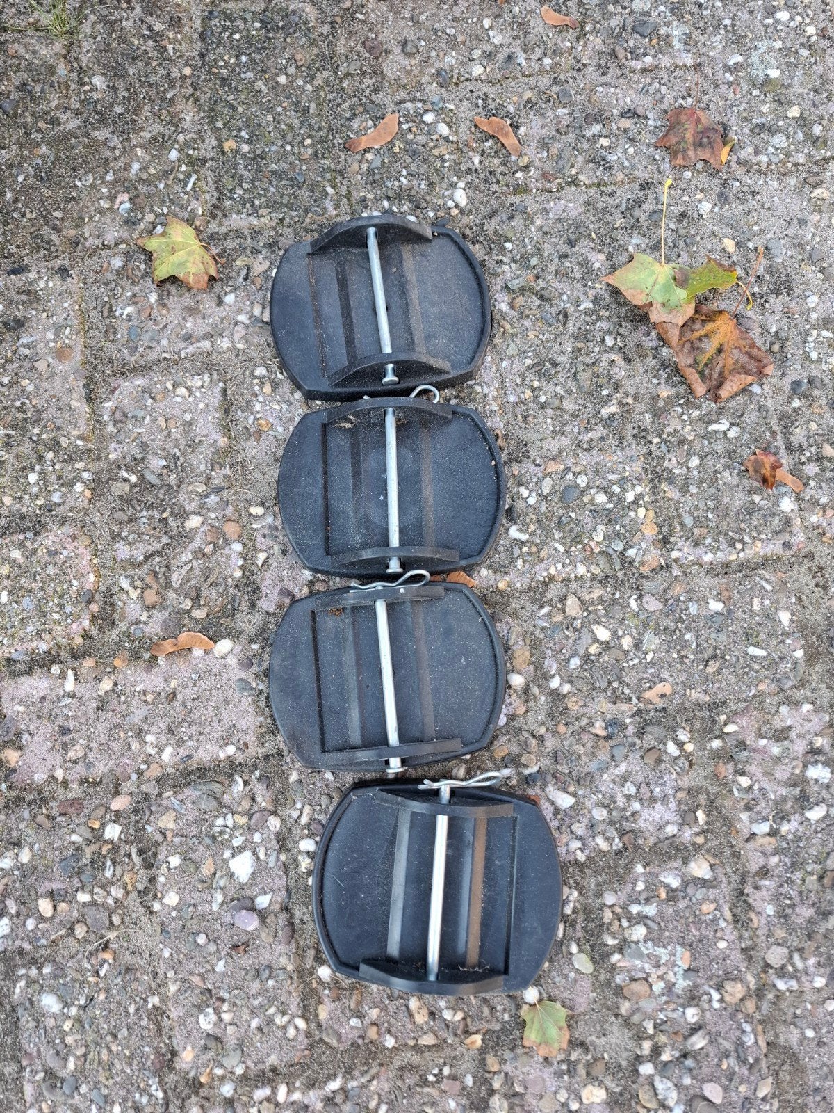 Zwarte caravan/camper stabilisatievoeten - set van 4, Ophalen, Zo goed als nieuw