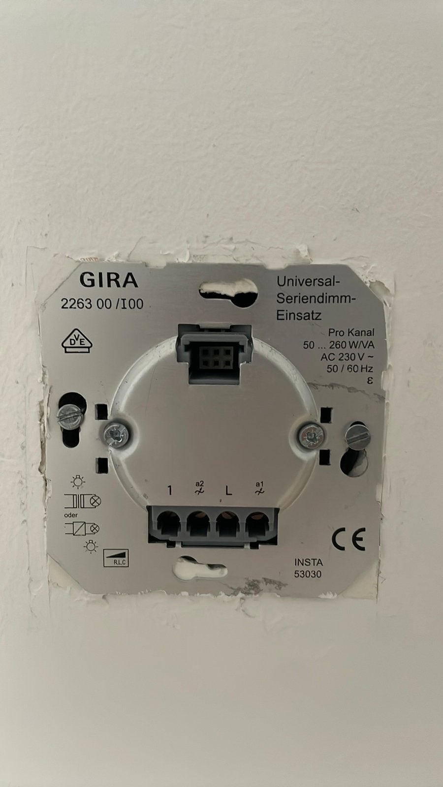 GIRA basiselement universele dimmer, Ophalen of Verzenden, Gebruikt, Gira, Dimmer