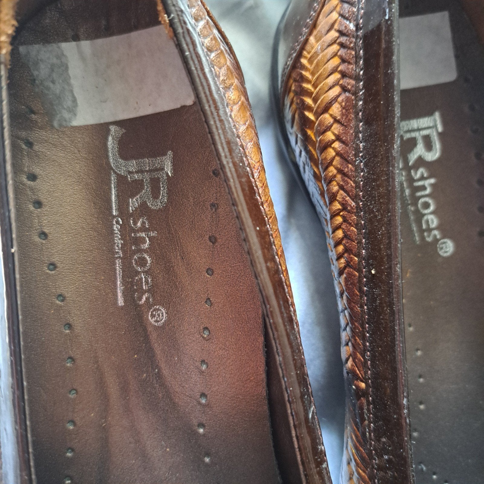 JR Shoes Comfort Instappers - Bruin, Maat 42, Instappers, Ophalen of Verzenden, Zo goed als nieuw, JR Shoes Comfort