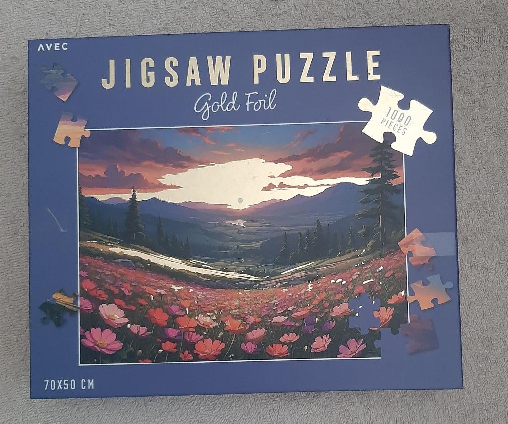 Legpuzzel Gold foil (Jigsaw puzzel), Ophalen of Verzenden, 500 t/m 1500 stukjes, Zo goed als nieuw, Legpuzzel