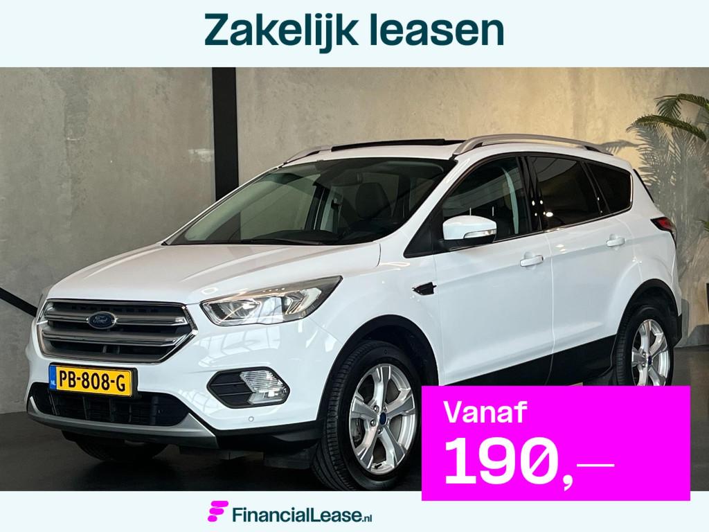 Ford Kuga 1.5 EcoBoost Titanium,Panodak,Trekh,Camera,CarPlay, 4 cilinders, Wit, Origineel Nederlands, Bedrijf