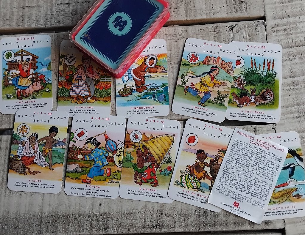 Vintage. JUMB0 kwartetspel, freddies avontuurlijke reis, Ophalen of Verzenden