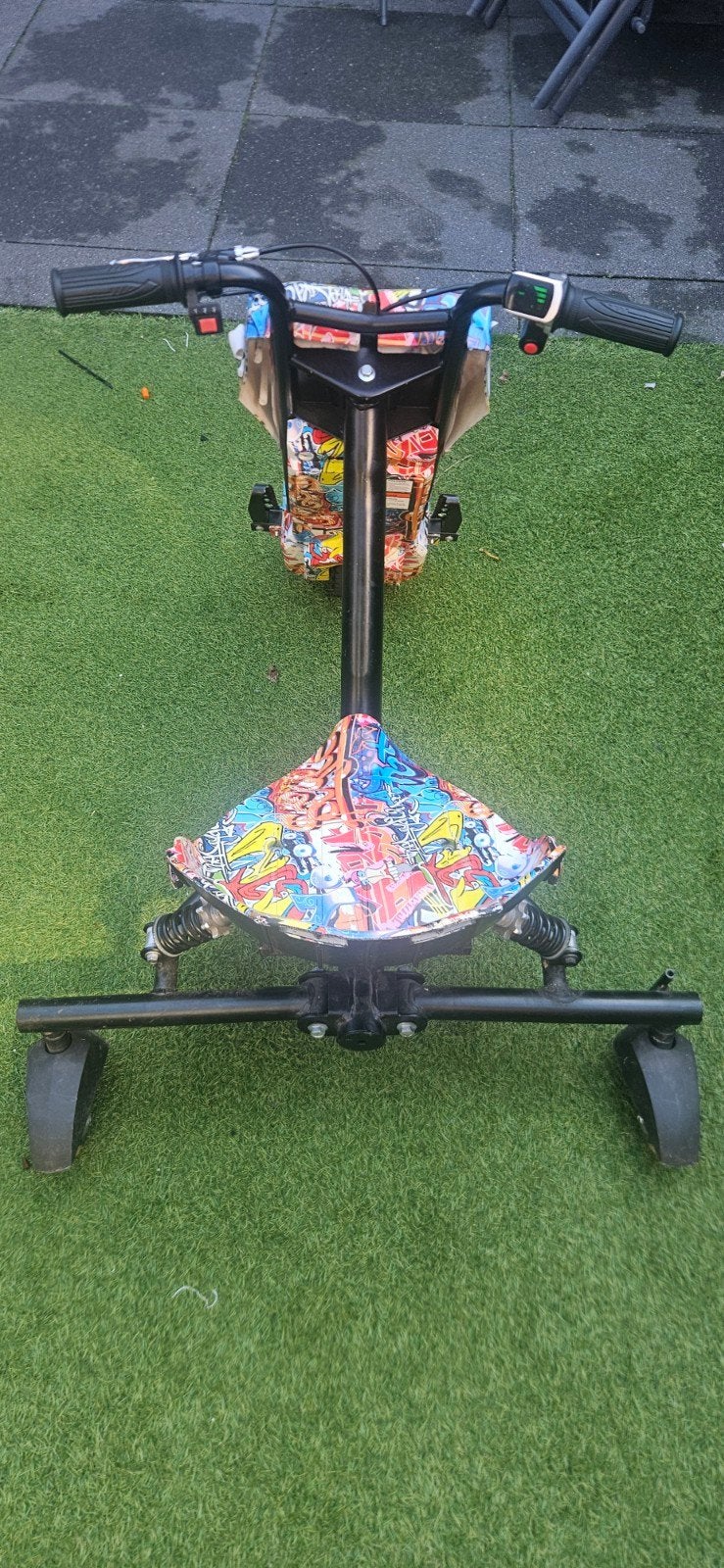 Elektrische Drift Trike met Graffitiprint, Gebruikt