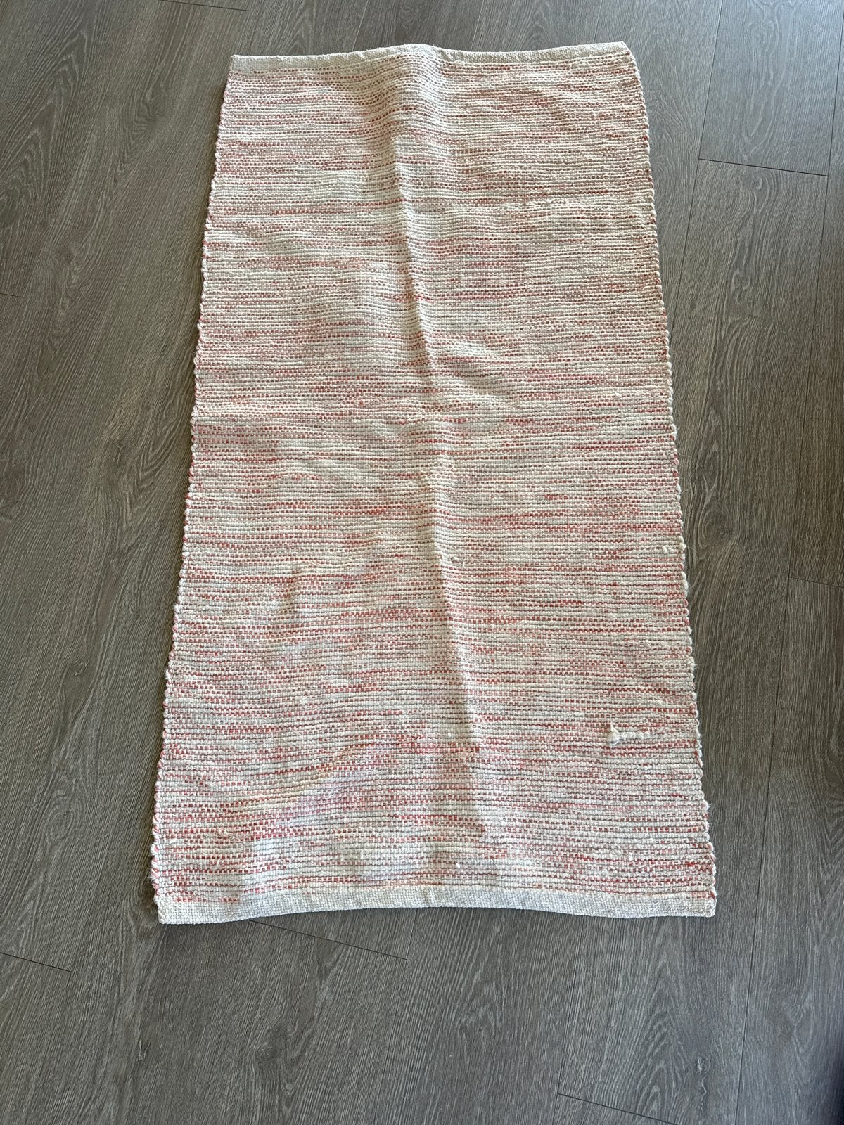 Twee kleden 140x70 cm katoen/wol/polyester, Gebruikt, 100 tot 150 cm, Wit, Rechthoekig